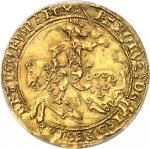 1424年法国查尔斯七世金币 PCGS AU 55 FRANCE / CAPÉTIENS Charles VII (1422-1461)