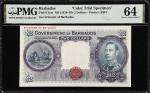BARBADOS. Government of Barbados. 2 Dollars, ND (1938-49). P-3cts. Color Trial Specimen. PMG Choice 