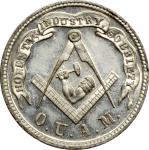 Undated (ca. 1880) Order of United American Mechanics Medallion. White Metal. Mint State.