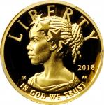 2018-W American Liberty High Relief $10 Gold Coin. First Strike. Proof-70 Deep Cameo (PCGS).