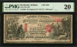 Rochester, Indiana. $5 Original. Fr. 399a. The First NB. Charter #1952. PMG Very Fine 20.