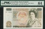Bank of England, David Henry Fitzroy Somerset (1980-1988), ｣50, ND (1980), serial number AN01 000030