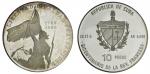 Cuba, Republic, Commemorative Proof Piedfort 10-Pesos, 1989, "Bicentennial of the French Revolution 