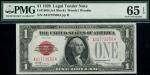 x United States of America, Legal Tender, $1, 1928, serial number A01773550A, signature Woods and Wo