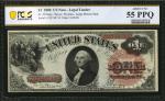 Fr. 30. 1880 $1 Legal Tender Note. PCGS Banknote About Uncirculated 55 PPQ.