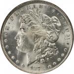 1878 Morgan Silver Dollar. 7 Tailfeathers. Reverse of 1878. MS-66 (NGC).