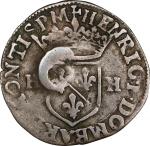 Edict of 1640 Counterstamped Douzain. Host Coin: France, Dombes, Henri de Bourbon, duc de Montpensie