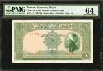 JORDAN. Currency Board. 1 Dinar, 1949. P-2a. PMG Choice Uncirculated 64.