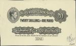 East African Currency Board, a printers archival die proof 20 shillings, ND (1941), black and white,