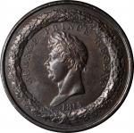 1815 Waterloo medal pattern. Copper, 36 mm. Unlisted in MY, BBM, or BHM. Dies by Thomas Wyon. Choice
