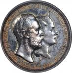 SWEDEN. 25th Anniversary of King Oscar and Queen Sophias Wedding Sailing Regatta Silver Medal, 1882.