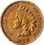 1908-S Indian Cent. VF Details--Cleaned (PCGS).