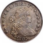 1803 Draped Bust Silver Dollar. BB-255, B-6. Rarity-2. Large 3. AU-55 (PCGS).