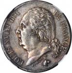 FRANCE. 2 Franc, 1824-W. Lille Mint. NGC MS-63.