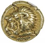 Ancients. IONIA: Anonymous, ca. 550-500 BC, EL hecte (1/6 stater), Erythrae, electrum, head of Herac