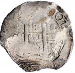BOLIVIA. Cob 8 Reales, 1675-P E. Potosi Mint. Charles II. PCGS AU-58 Gold Shield.