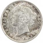 Lot 2084 NEWFOUNDLAND: Victoria， 1837-1901， AR 10 cents， 1896， KM-3， ICCS graded AU50.