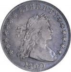 1800 Draped Bust Silver Dollar. BB-190, B-10. Rarity-3. Very Wide Date, Low 8. VF-30 (ICG).