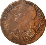 1787 Connecticut Copper. Miller 28-o, W-3140. Rarity-6-. Draped Bust Left. VF-20 (PCGS).