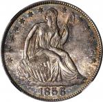 1856/1856-O Liberty Seated Half Dollar. WB-9, FS-301. Rarity-2. Early Die State. Repunched Date. MS-