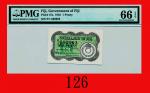 1942年菲济纸钞 1便士Government of Fiji: One Penny, 1942, s/n 680963. PMG EPQ 66 Gem UNC
