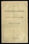 Slavery, Emancipation, and the Civil War: Group of publications: "The Southern Platform: or, Manual 