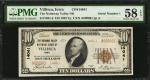 Villisca, Iowa. $10 1929 Ty. 2. Fr. 1801-2. The Nodaway Valley NB. Charter #14041. PMG Choice About 