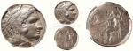 12056   古希腊亚历山大大帝在世版银币一枚，NGC评级Ch XF精选极美，工艺最高分5/5分，底板4/5分，注明在世版（lifetime issue）