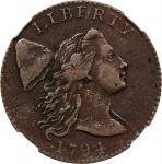 1794 Liberty Cap Cent. S-28. Rarity-2. Head of 1794. VF Details--Environmental Damage (NGC).