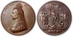 英国维多利亚女皇登基加冕六十周年纪念大铜章一枚