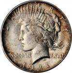 1921 Peace Silver Dollar. High Relief. MS-65+ (PCGS).