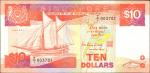 1988年新加坡货币发行局拾圆替补券 SINGAPORE. Board of Commissioners of Currency. 10 Dollars, ND (1988). P-20. Repla