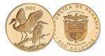 1980年巴拿马白鹭图500巴波亚纪念金币