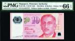 Singapore 2004, $10  (KNB38d:P48a) S/no. 6AA 955747 PMG 66EPQ