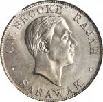 1927-H年50分希顿造币厂 SARAWAK. 50 Cents, 1927-H. Heaton Mint. NGC MS-65.