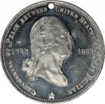 1883 Inaugural Centennial - Newburgh Headquarters Medal. Musante GW-991, Baker-455. White Metal. Min