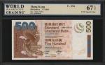 HONG KONG. Standard Chartered Bank. 500 Dollars, 2003. P-294. WBG Superb Gem Uncirculated 67 TOP.