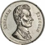 1860 Abraham Lincoln. DeWitt-AL 1860-9. White metal. 40 mm. MS-63 (NGC).