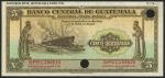 Banco Central de Guatemala, a colour trial 5 Quetzales, ND (ca 1934), brown, pale green and orange-y