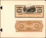 COLOMBIA. Banco de Colombia. 50 Pesos, December 15, 1881. P-S387p. Archival Record Book Face and Bac