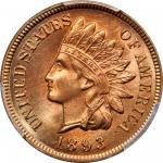 1893 Indian Cent. MS-67 RD (PCGS).