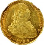 SPAIN. 4 Escudos, 1796-MF. Charles IV (1788-1808). NGC MS-62.