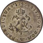 1746-W Sou Marque. Lille Mint. Vlack-207. Rarity-6. AU-58 (PCGS).