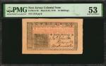 NJ-179. New Jersey. March 25, 1776. 12 Shillings. PMG About Uncirculated 53.