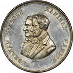 1860 Abraham Lincoln. DeWitt-AL 1860-28. White metal. 34.1 mm. MS-62 (NGC).