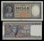 Banca dItalia, 50 000 Lire, ND (1977-78), 1000 Lire, 20 1947, 50 000 blue red and green, young woman