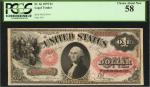 Fr. 26. 1875 $1 Legal Tender Note. PCGS Choice About New 58.