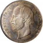 FRANCE. Silver 5 Francs Essai (Pattern), 1871. Brussels Mint. Henry V The Pretender. PCGS SPECIMEN-6