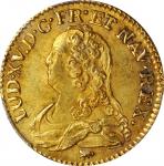 FRANCE. Louis dOr, 1735/4/3-A. Paris Mint. Louis XV. PCGS MS-62 Gold Shield.