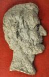 Framed Abraham Lincoln Bust Made from Macerated Paper Currency.